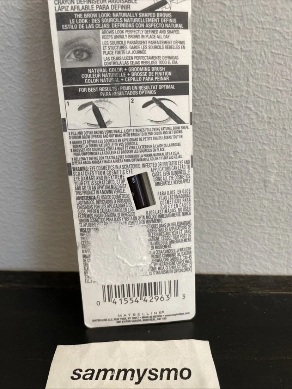 Maybelline Brow Precise Shaping Eyebrow Pencil, 260 Deep Brown 0.02 oz.